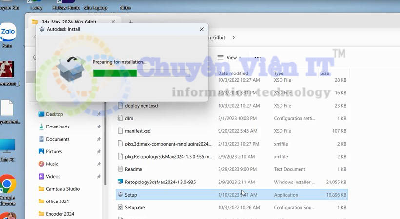 Đợi khởi chạy file download 3ds max 2024