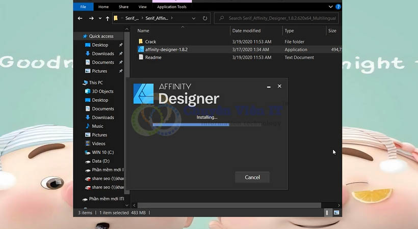 affinity_designer-2019-4 Chờ phần mềm được cài đặt