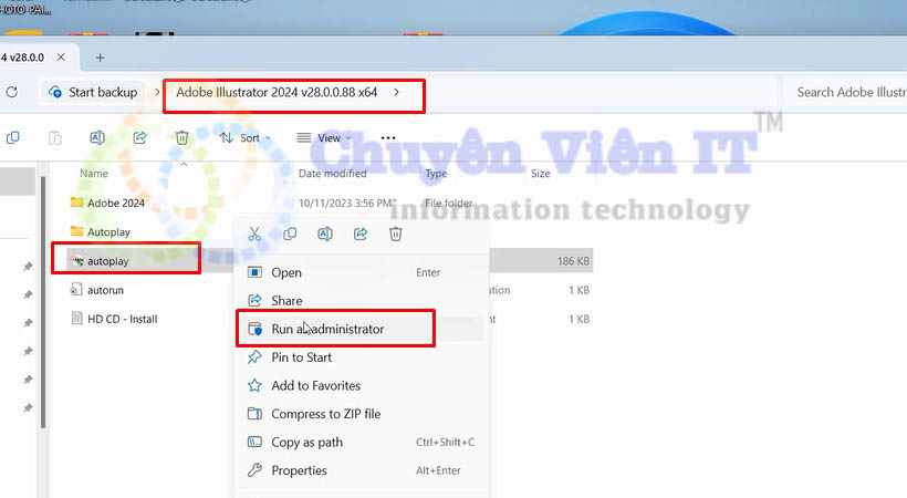 ai2024_2 Mở file tải Adobe Illustrator 2024 vừa giải nén và khởi chạy