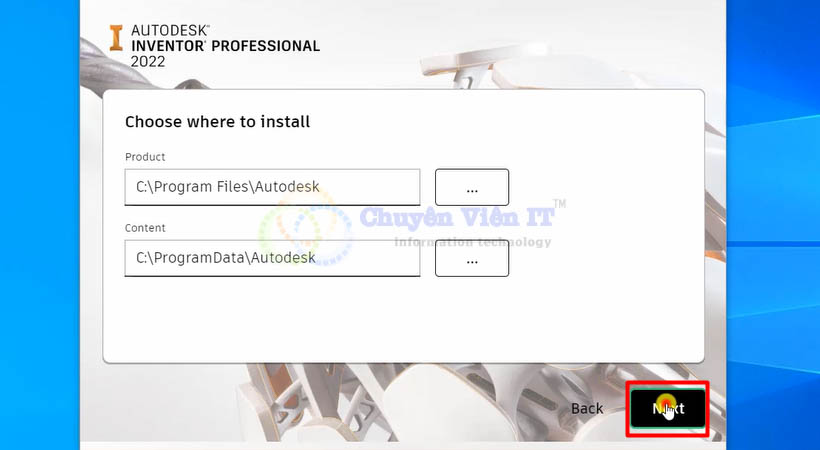 autodesk-inventor-2022-4 Chọn Next