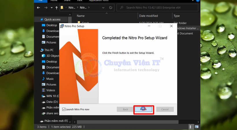 nitro-pdf-2021-4 Chọn Finish